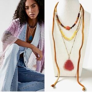 New Free People Texas Sun Layered Necklace